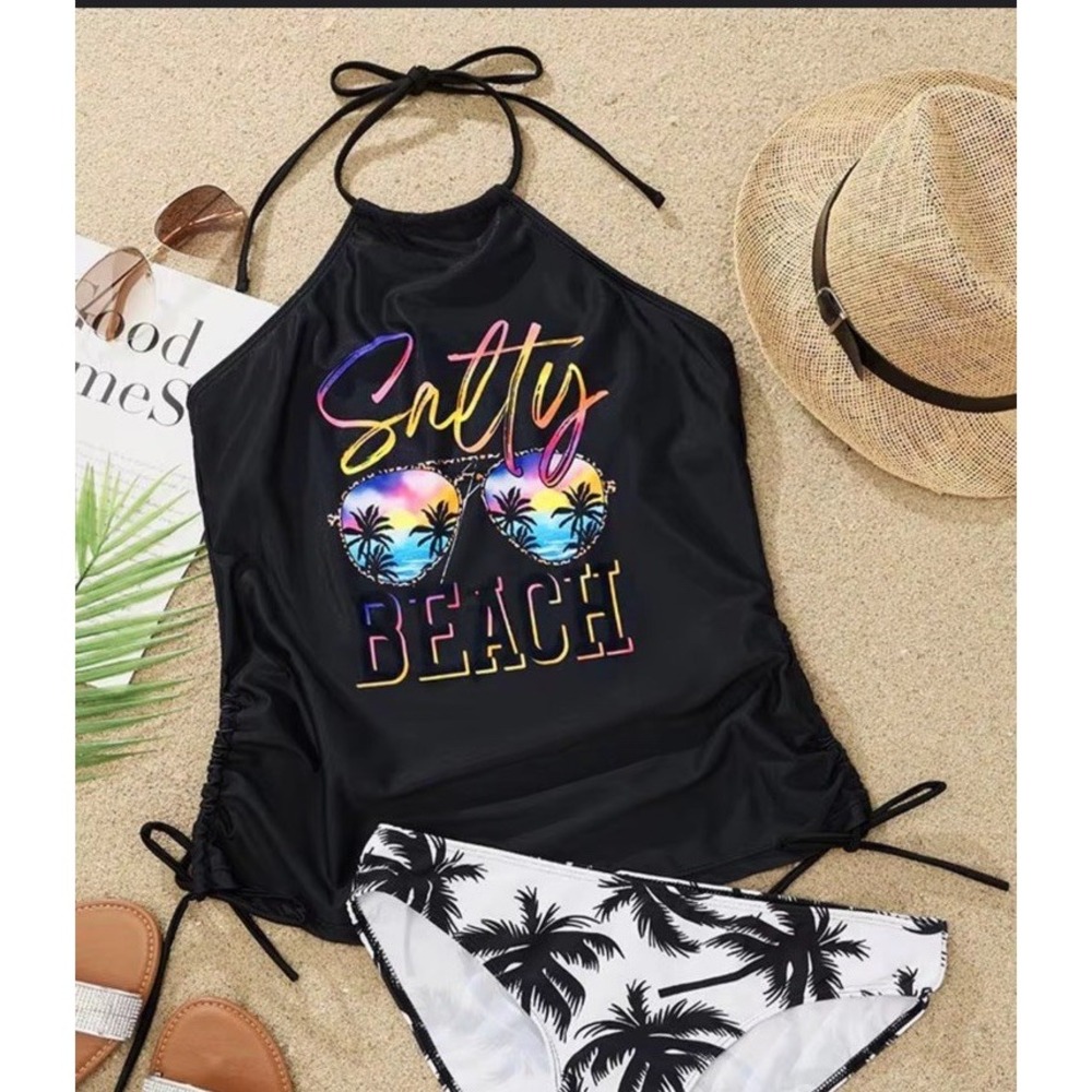 "Salty Beach" Poncho – Beach Style Size L